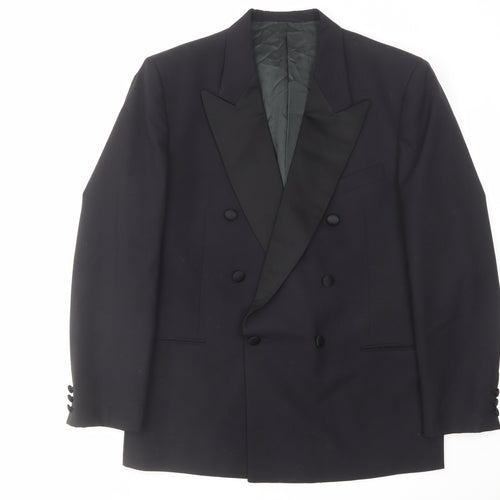 Studio Mens Blue Wool Tuxedo Suit Jacket Size 40 Regular