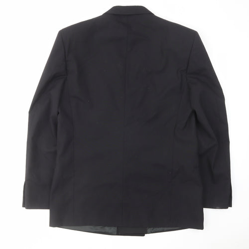Studio Mens Blue Wool Tuxedo Suit Jacket Size 40 Regular