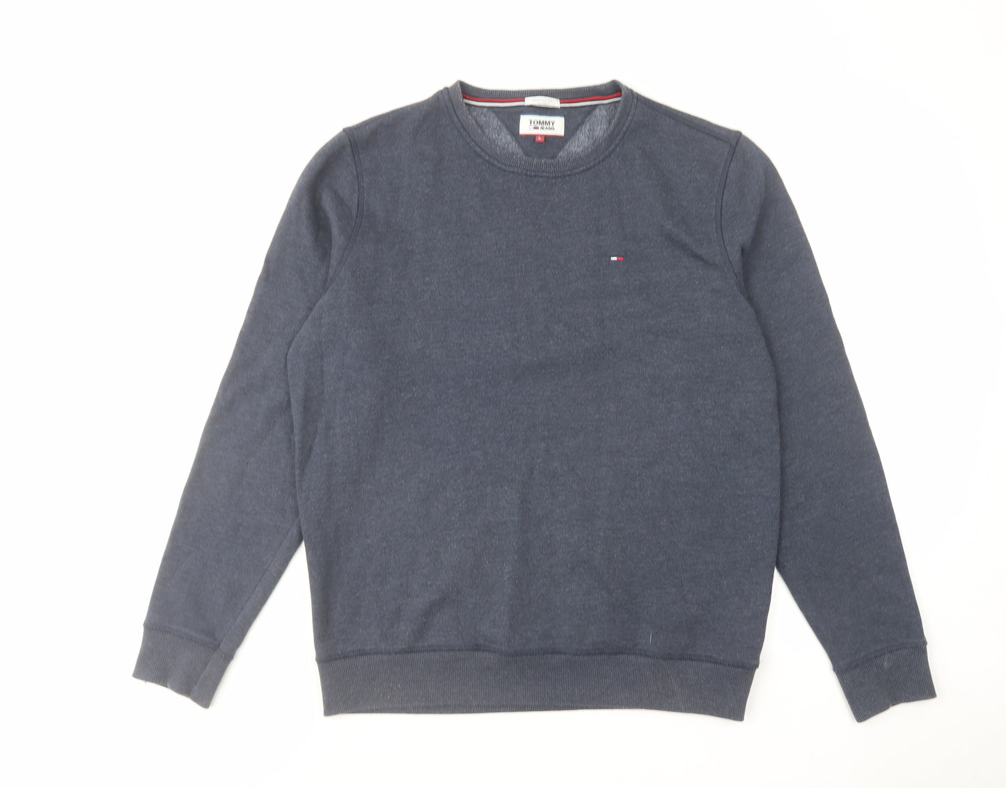 Tommy Hilfiger Mens Blue Cotton Pullover Sweatshirt Size L