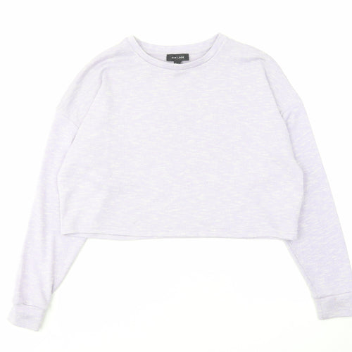 New Look Womens Purple Round Neck Polyester Pullover Jumper Size S