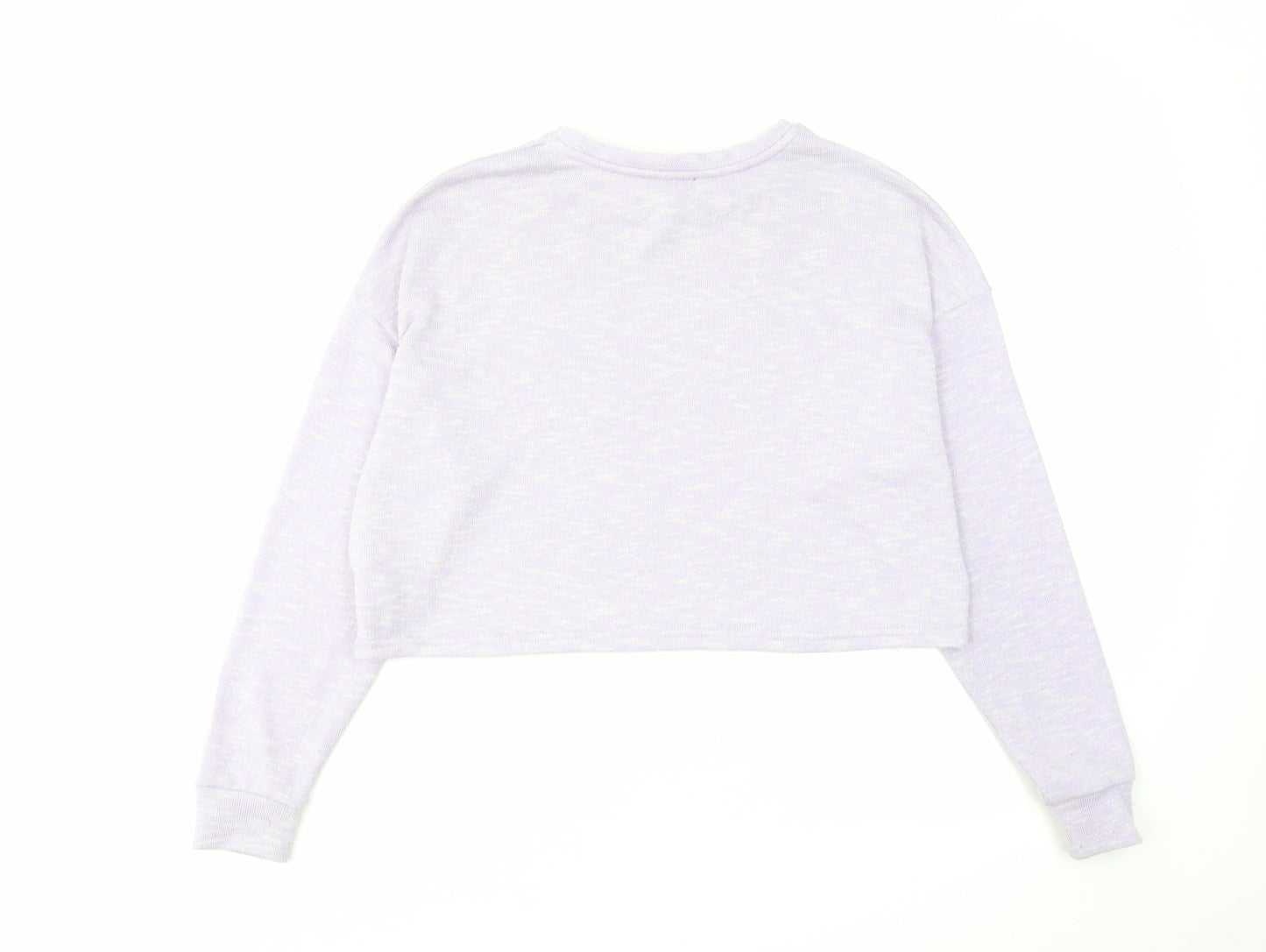 New Look Womens Purple Round Neck Polyester Pullover Jumper Size S