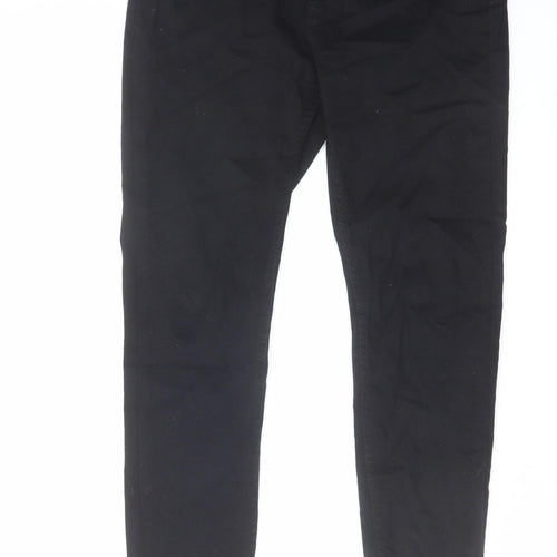 Zara Womens Black Cotton Skinny Jeans Size 10 L27 in Regular Zip