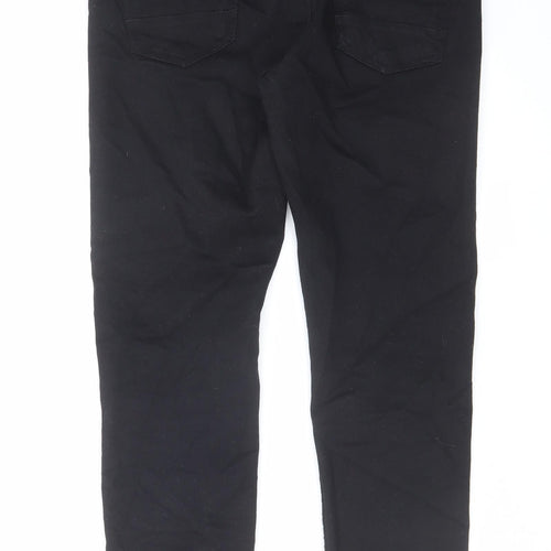 Zara Womens Black Cotton Skinny Jeans Size 10 L27 in Regular Zip