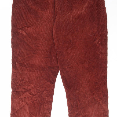 Skopes Mens Brown Cotton Trousers Size 38 in L29 in Regular Zip