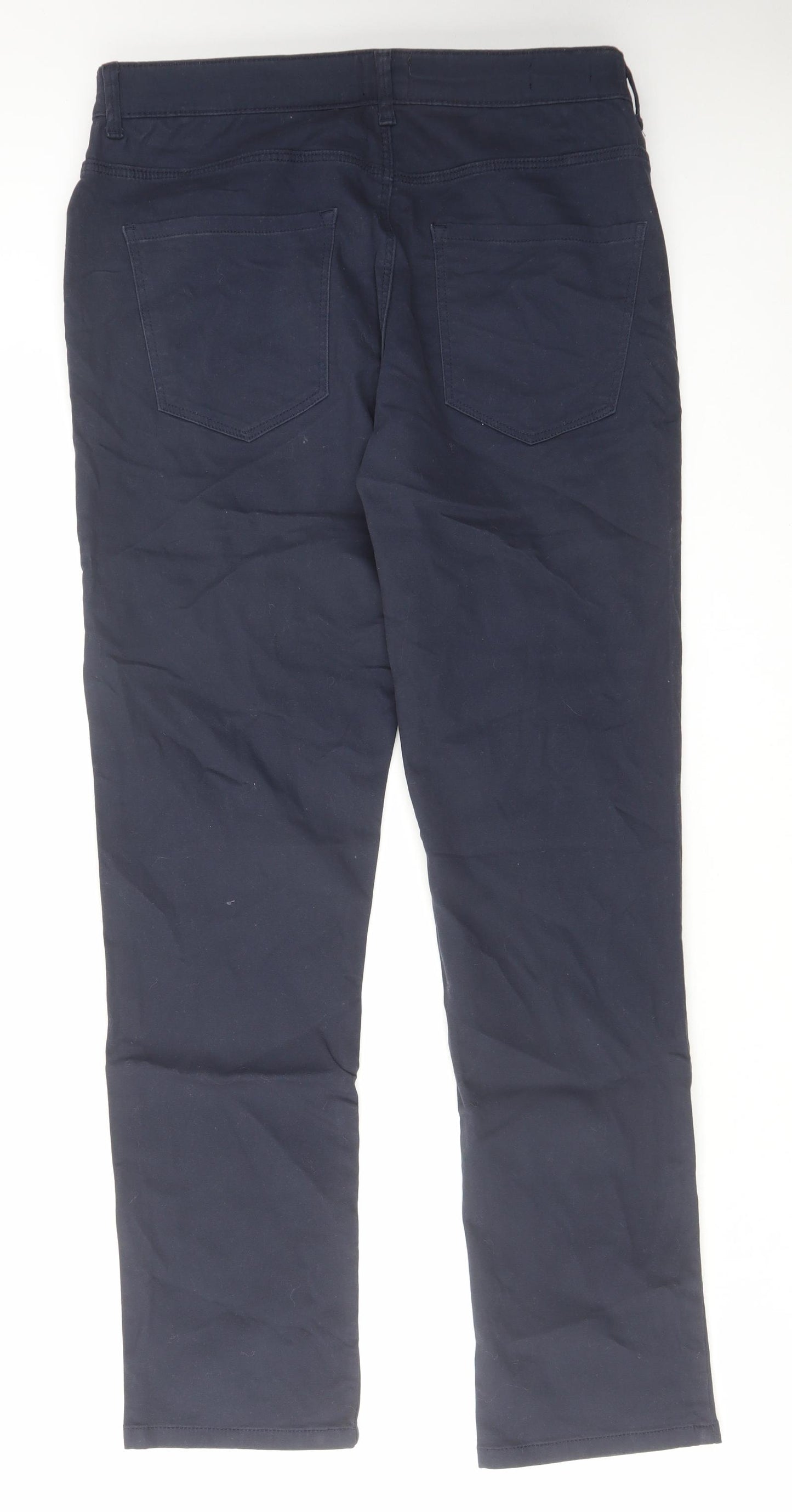 NEXT Mens Blue Cotton Straight Jeans Size 34 in L33 in Regular Zip