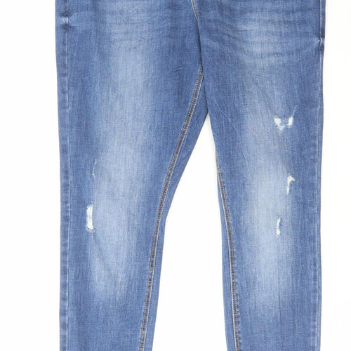 VERO MODA Womens Blue Cotton Skinny Jeans Size 34 in L27 in Regular Zip