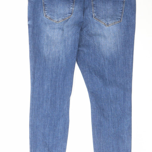 VERO MODA Womens Blue Cotton Skinny Jeans Size 34 in L27 in Regular Zip