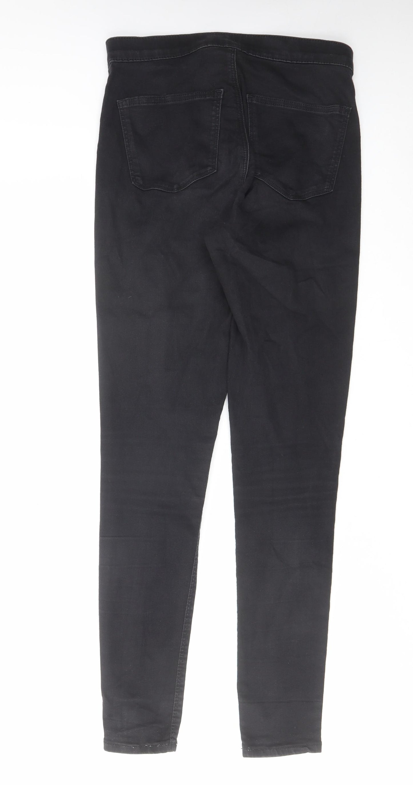 Topshop Womens Black Cotton Skinny Jeans Size 30 in L32 in Regular Zip