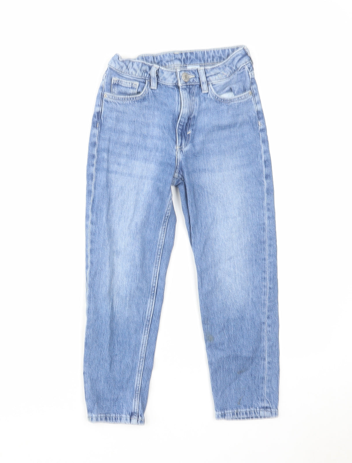 H&M Boys Blue Cotton Skinny Jeans Size 5-6 Years Regular Zip