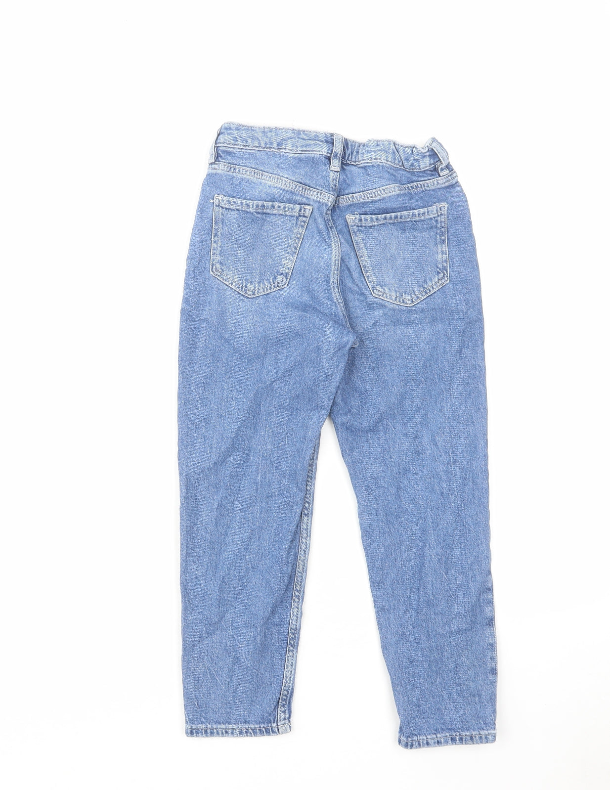 H&M Boys Blue Cotton Skinny Jeans Size 5-6 Years Regular Zip