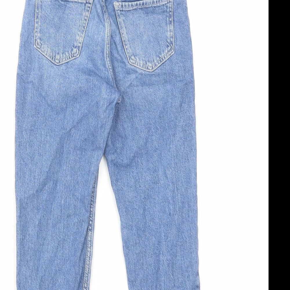 H&M Boys Blue Cotton Skinny Jeans Size 5-6 Years Regular Zip