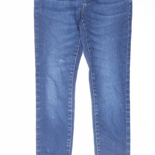 Denim & Co. Womens Blue Cotton Skinny Jeans Size 8 L27 in Regular Zip