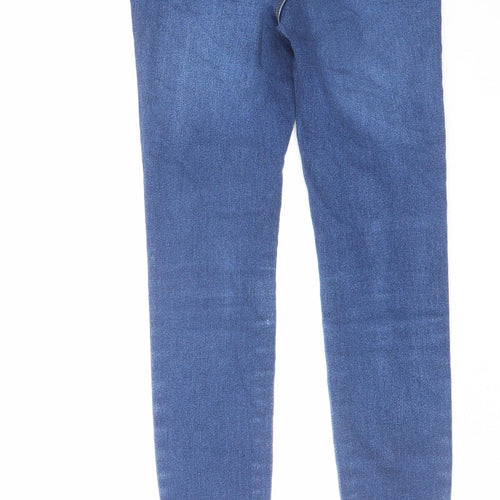 Denim & Co. Womens Blue Cotton Skinny Jeans Size 8 L27 in Regular Zip