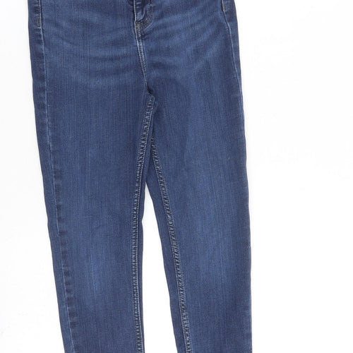 F&F Womens Blue Cotton Skinny Jeans Size 6 L25 in Slim Zip