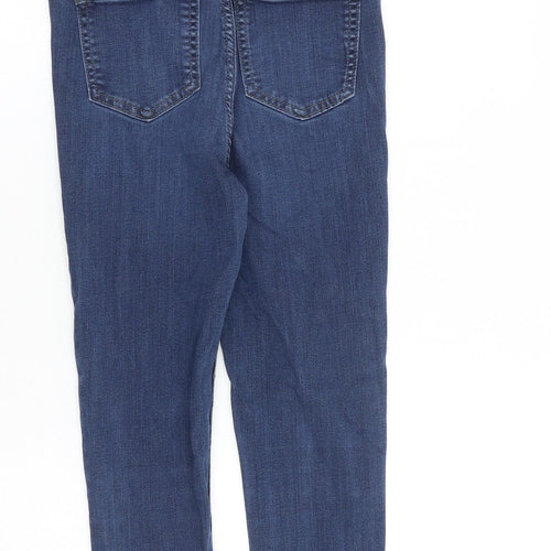 F&F Womens Blue Cotton Skinny Jeans Size 6 L25 in Slim Zip