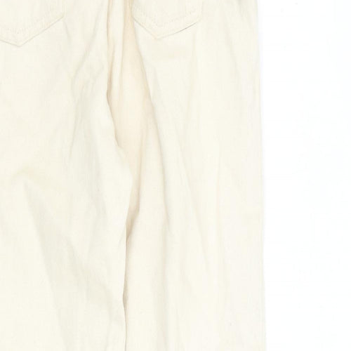 Cradle to Cradle Certified Womens Beige Cotton Boyfriend Jeans Size 6 L26 in Regular Zip
