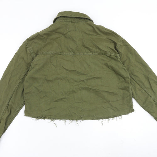 Topshop Womens Green Jacket Size S Button