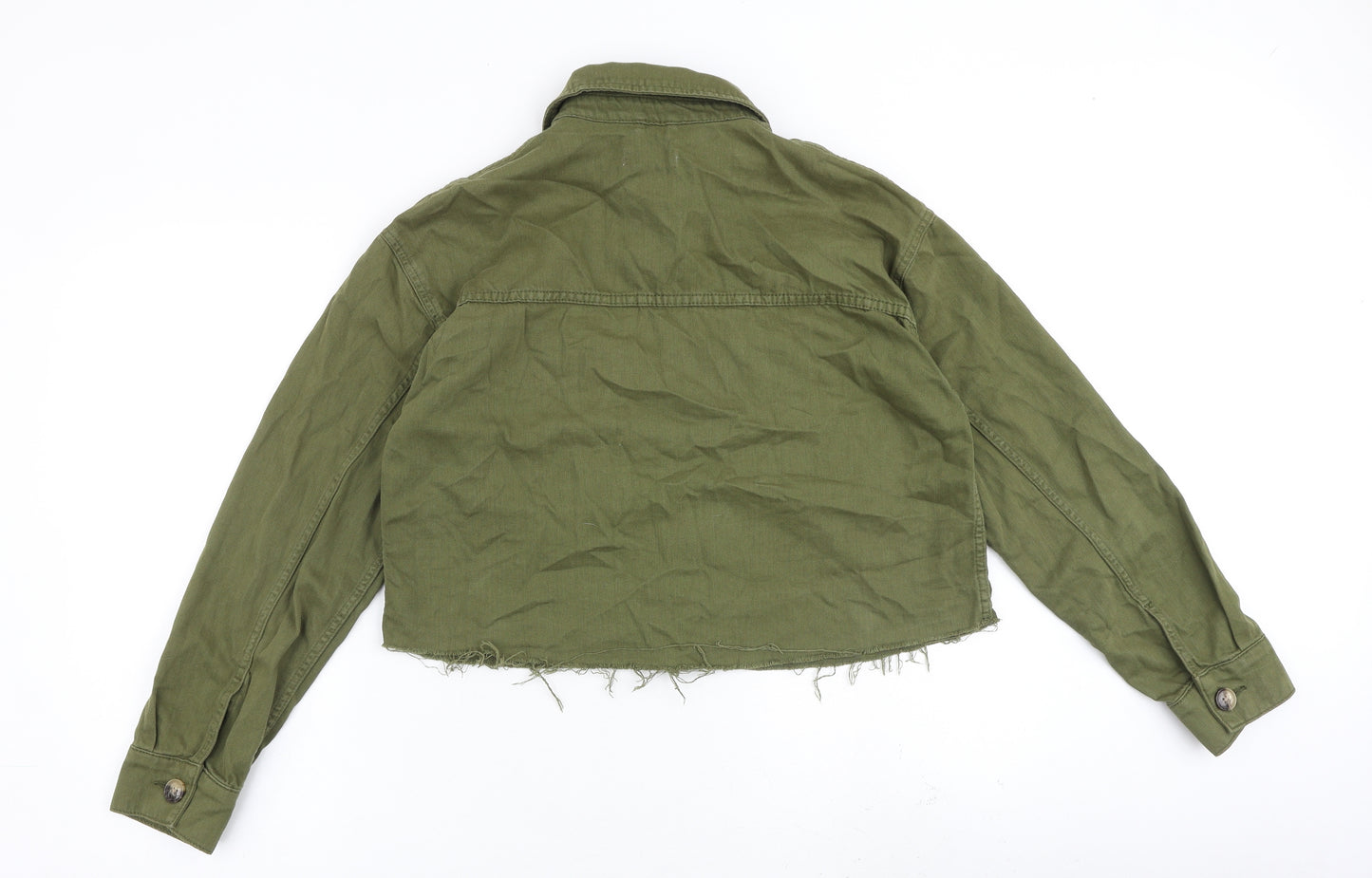 Topshop Womens Green Jacket Size S Button