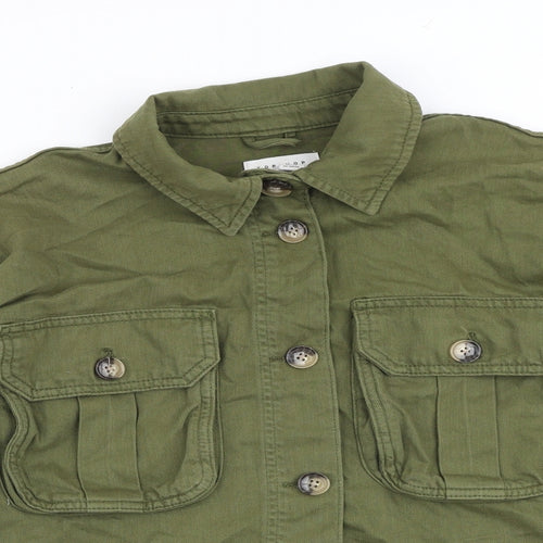 Topshop Womens Green Jacket Size S Button