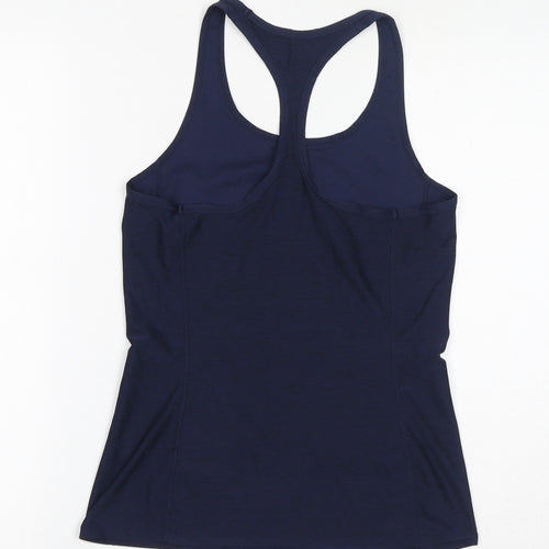H&M Womens Blue Polyester Basic Tank Size S Scoop Neck Pullover