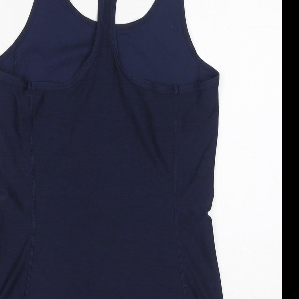 H&M Womens Blue Polyester Basic Tank Size S Scoop Neck Pullover