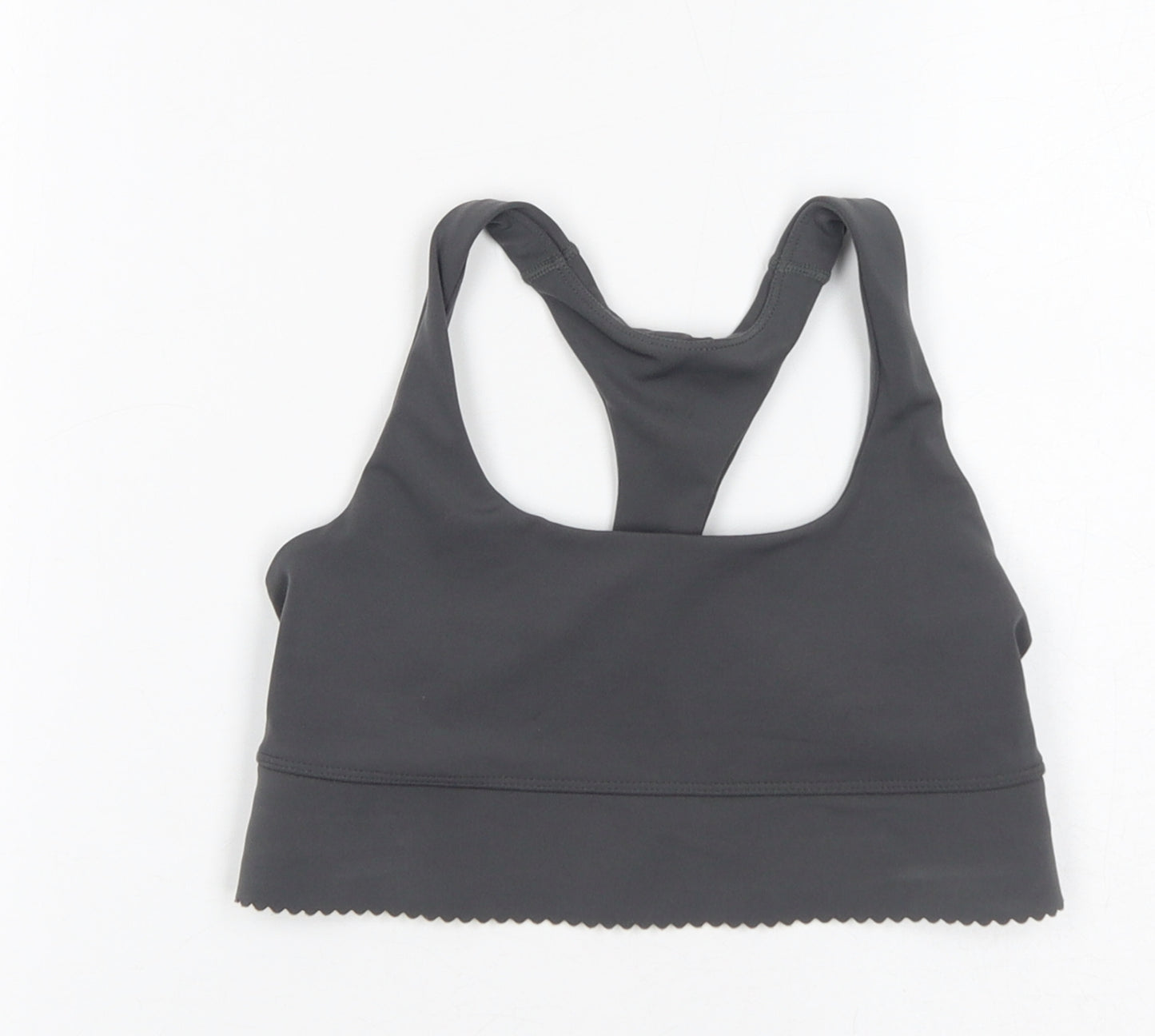 H&M Womens Grey Polyamide Cropped Tank Size XS Scoop Neck Pullover