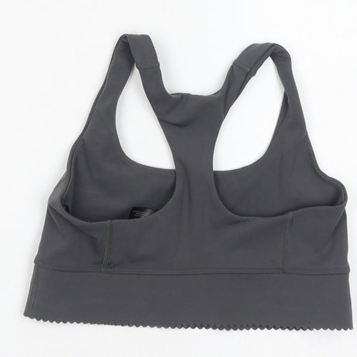 H&M Womens Grey Polyamide Cropped Tank Size XS Scoop Neck Pullover