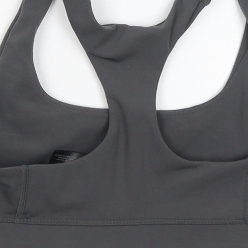 H&M Womens Grey Polyamide Cropped Tank Size XS Scoop Neck Pullover