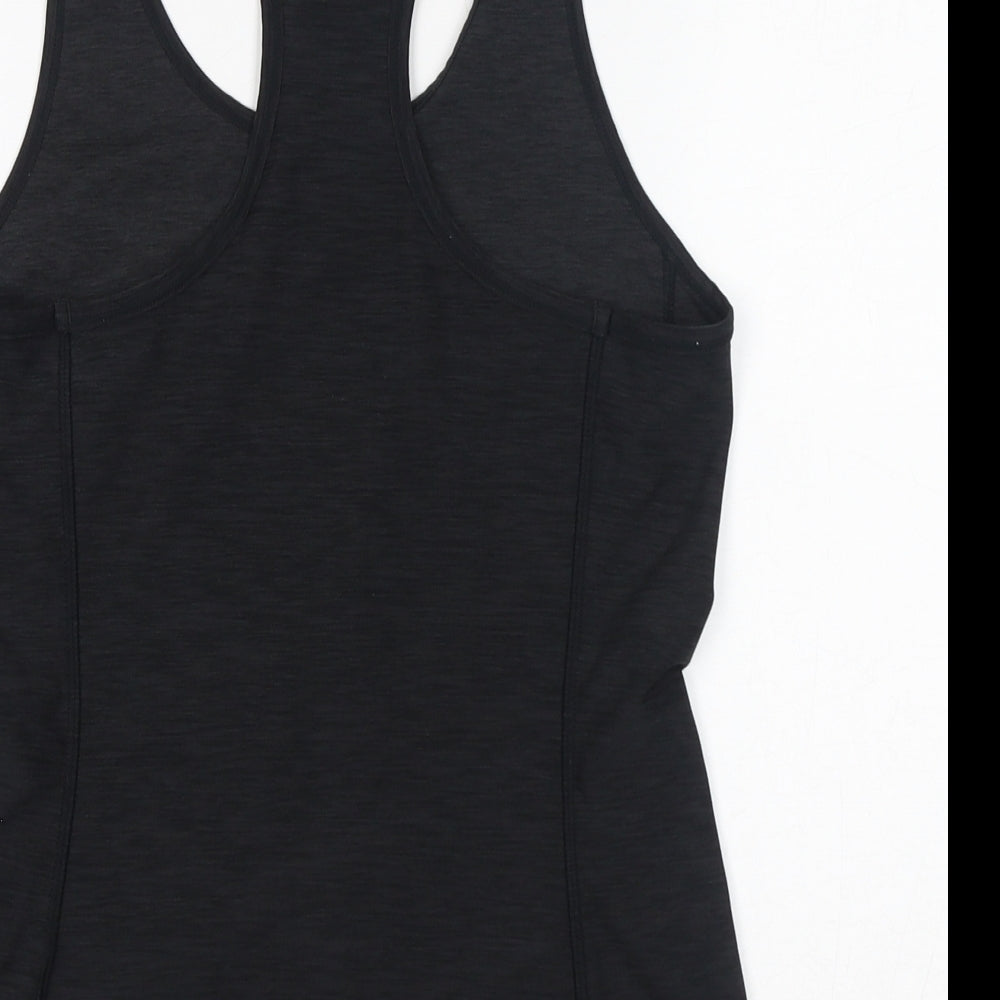 H&M Womens Black Polyester Basic Tank Size S Scoop Neck Pullover