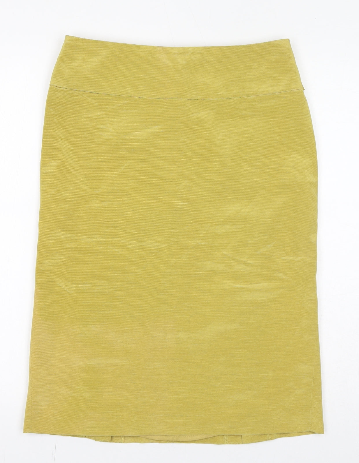 Reiss Womens Yellow Cotton A-Line Skirt Size 10 Zip