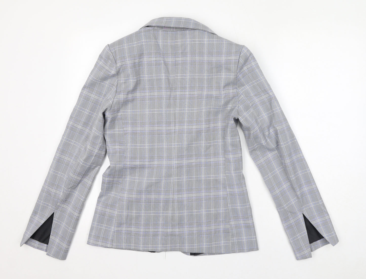 Parallel Womens Grey Geometric Jacket Blazer Size M Button