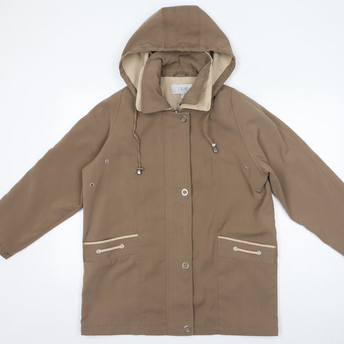 EWM Womens Beige Jacket Size 14 Zip