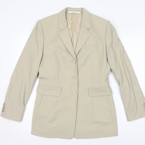 St Michael Womens Ivory Jacket Blazer Size 12 Button
