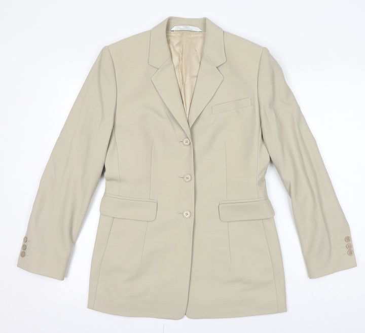 St Michael Womens Ivory Jacket Blazer Size 12 Button