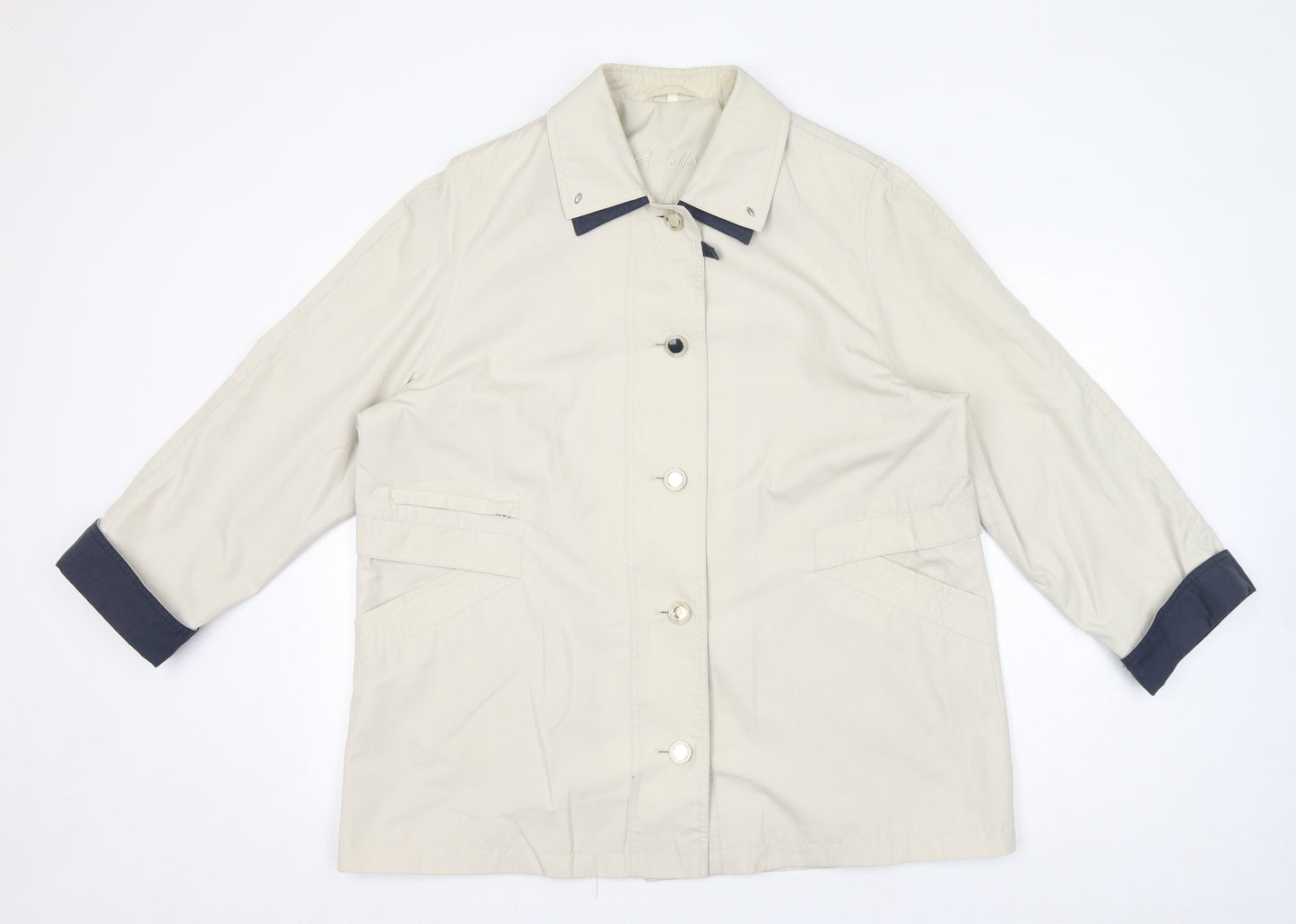 Berkertex Womens Ivory Jacket Size 18 Button