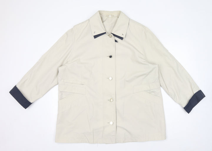 Berkertex Womens Ivory Jacket Size 18 Button
