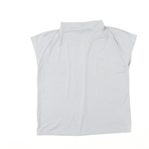 H&M Womens Grey Polyester Basic Tank Size M Mock Neck