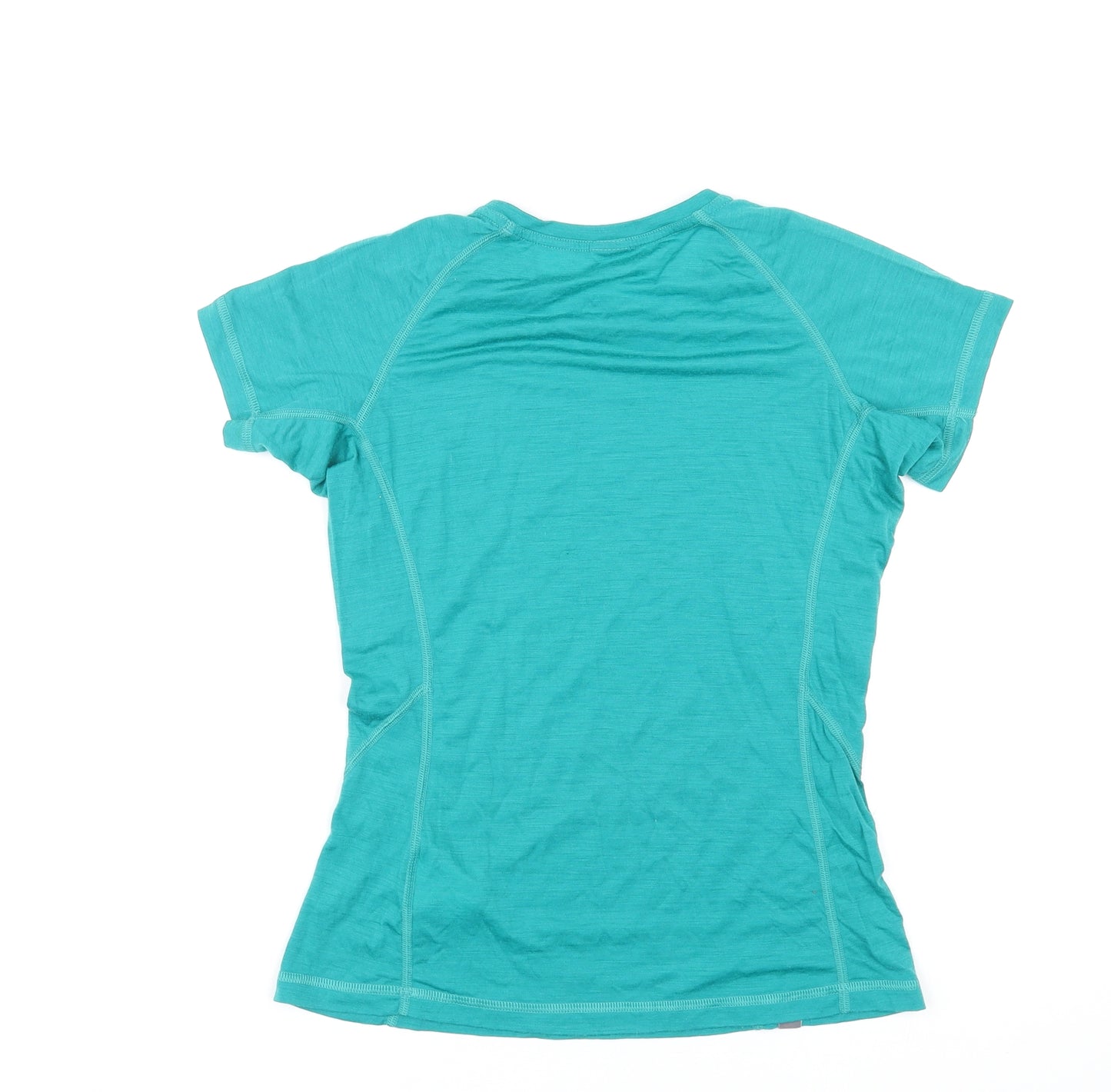 RAB Womens Green Wool Basic T-Shirt Size 10 Round Neck Pullover