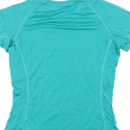 RAB Womens Green Wool Basic T-Shirt Size 10 Round Neck Pullover