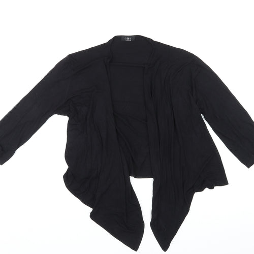 C.M.D Womens Black V-Neck Viscose Cardigan Jumper Size L