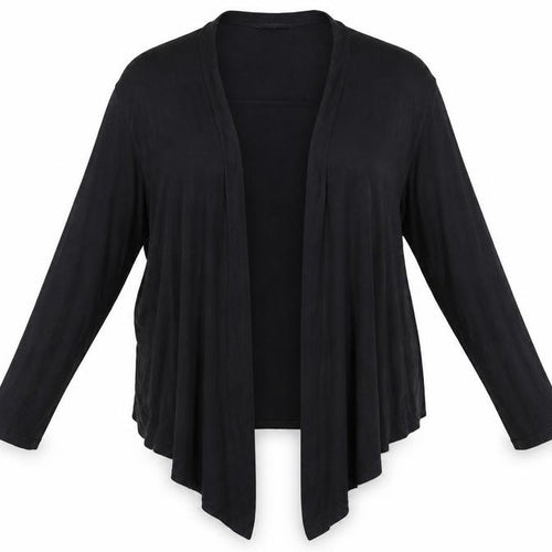 C.M.D Womens Black V-Neck Viscose Cardigan Jumper Size L