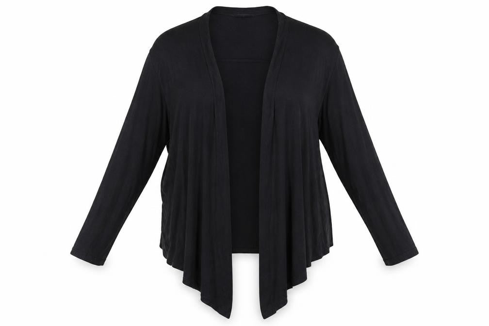 C.M.D Womens Black V-Neck Viscose Cardigan Jumper Size L