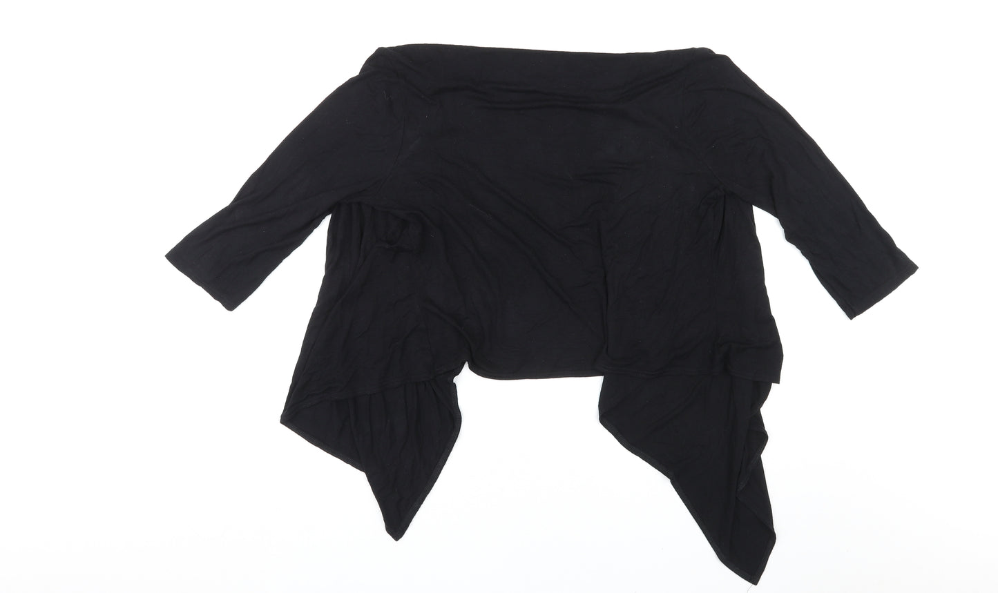 C.M.D Womens Black V-Neck Viscose Cardigan Jumper Size L