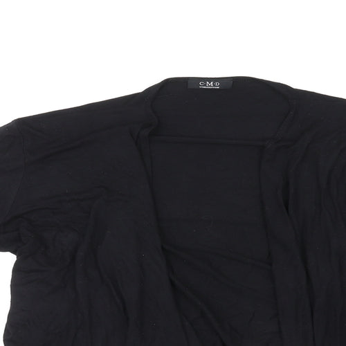 C.M.D Womens Black V-Neck Viscose Cardigan Jumper Size L