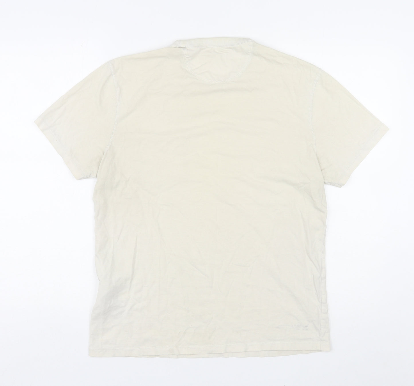 Levi's Mens Ivory Cotton T-Shirt Size M Round Neck