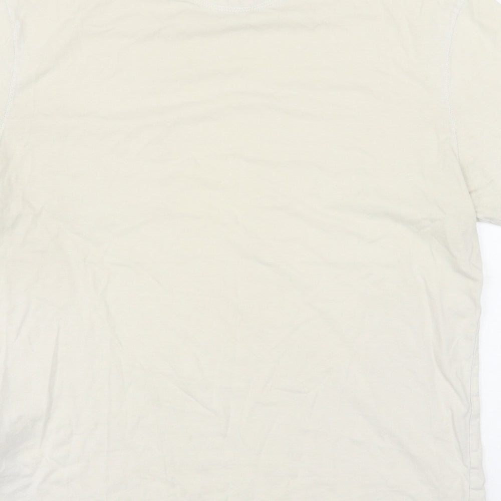Levi's Mens Ivory Cotton T-Shirt Size M Round Neck