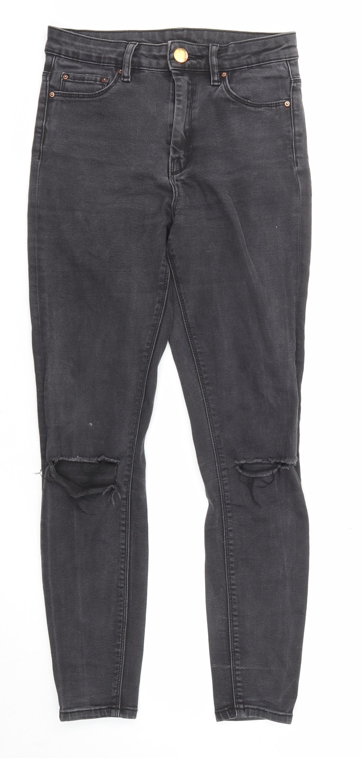 ASOS Womens Black Cotton Skinny Jeans Size 26 in L32 in Regular Zip