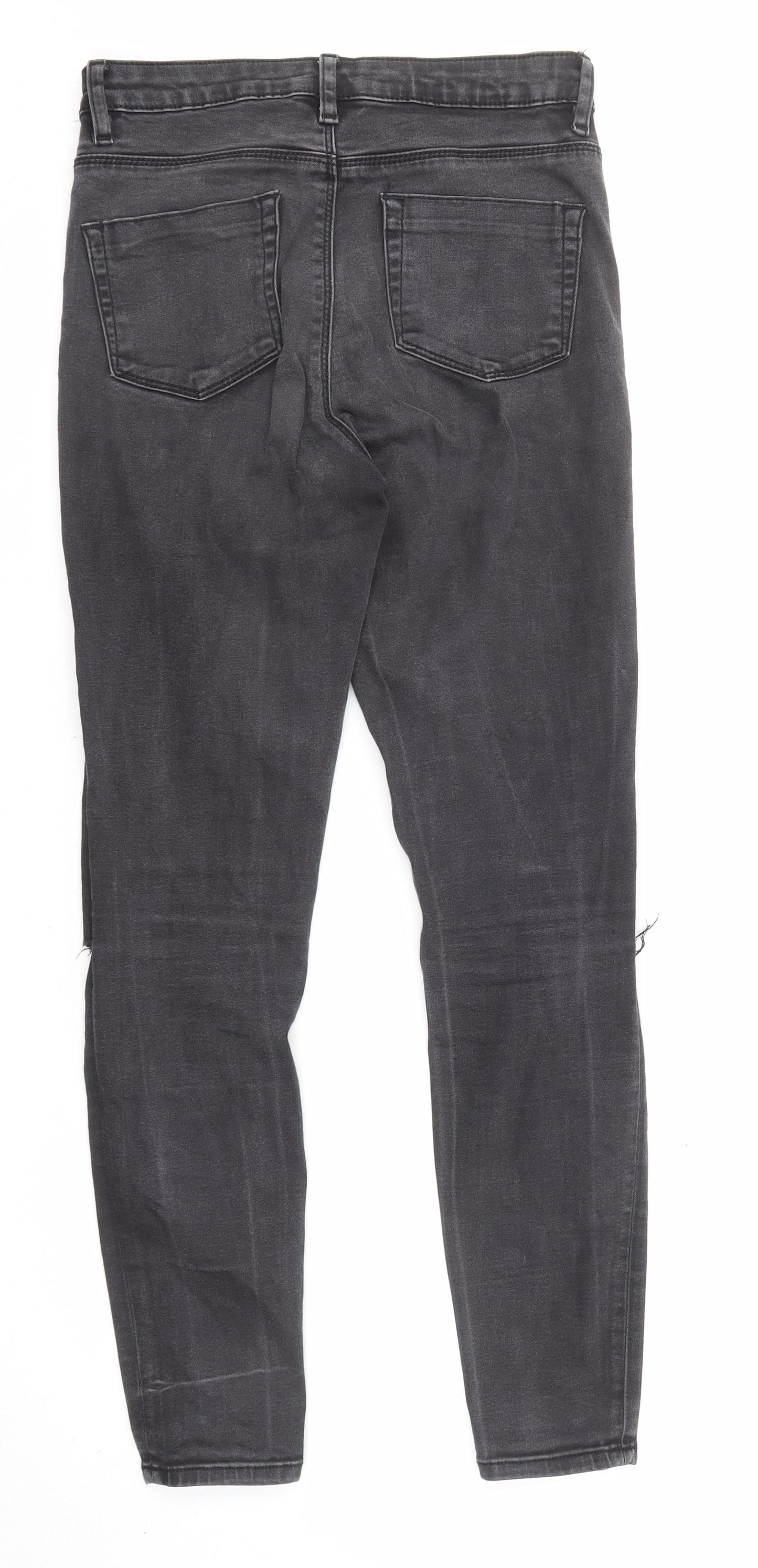 ASOS Womens Black Cotton Skinny Jeans Size 26 in L32 in Regular Zip
