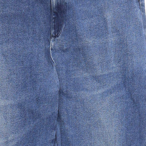 Chums Mens Blue Cotton Straight Jeans Size 42 in L28 in Regular Zip