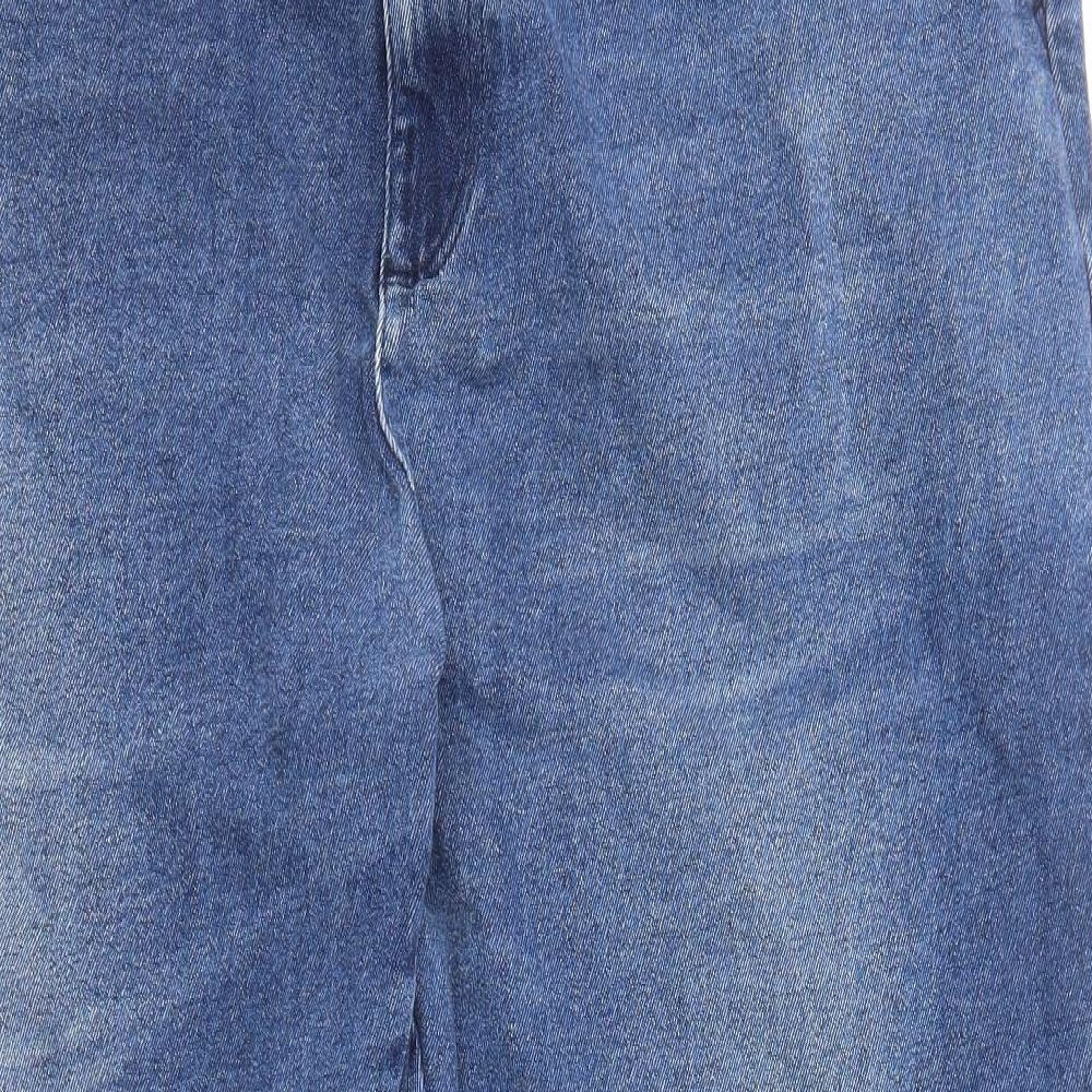Chums Mens Blue Cotton Straight Jeans Size 42 in L28 in Regular Zip